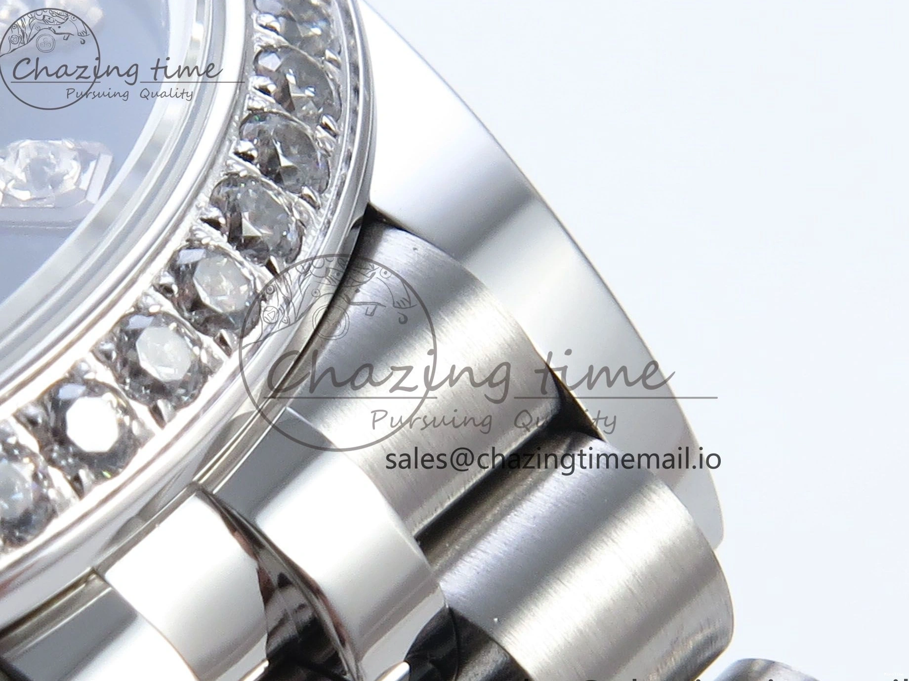 MiroTime 0205 Vibrant DateJust 31 278384RBR ARF 1:1 Best Edition 904L Steel Black Diamonds Dial Diamonds Bezel on SS Jubilee Bracelet ETA 457